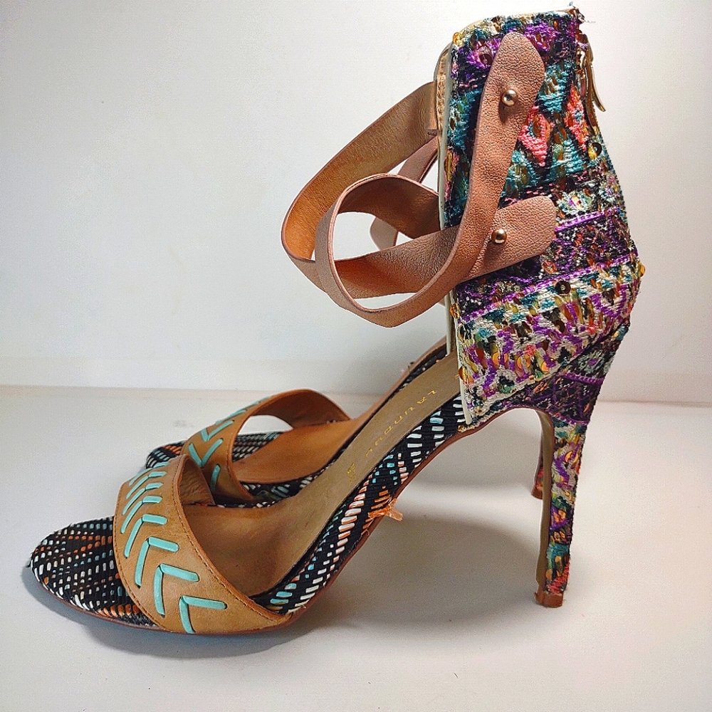 Chinese Laundry multicolor stiletto strappy heels size 10